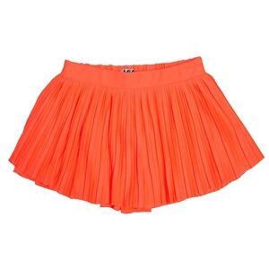 MIA New York Girls Pleated Neon Orange Coral Tennis Skort Size Medium